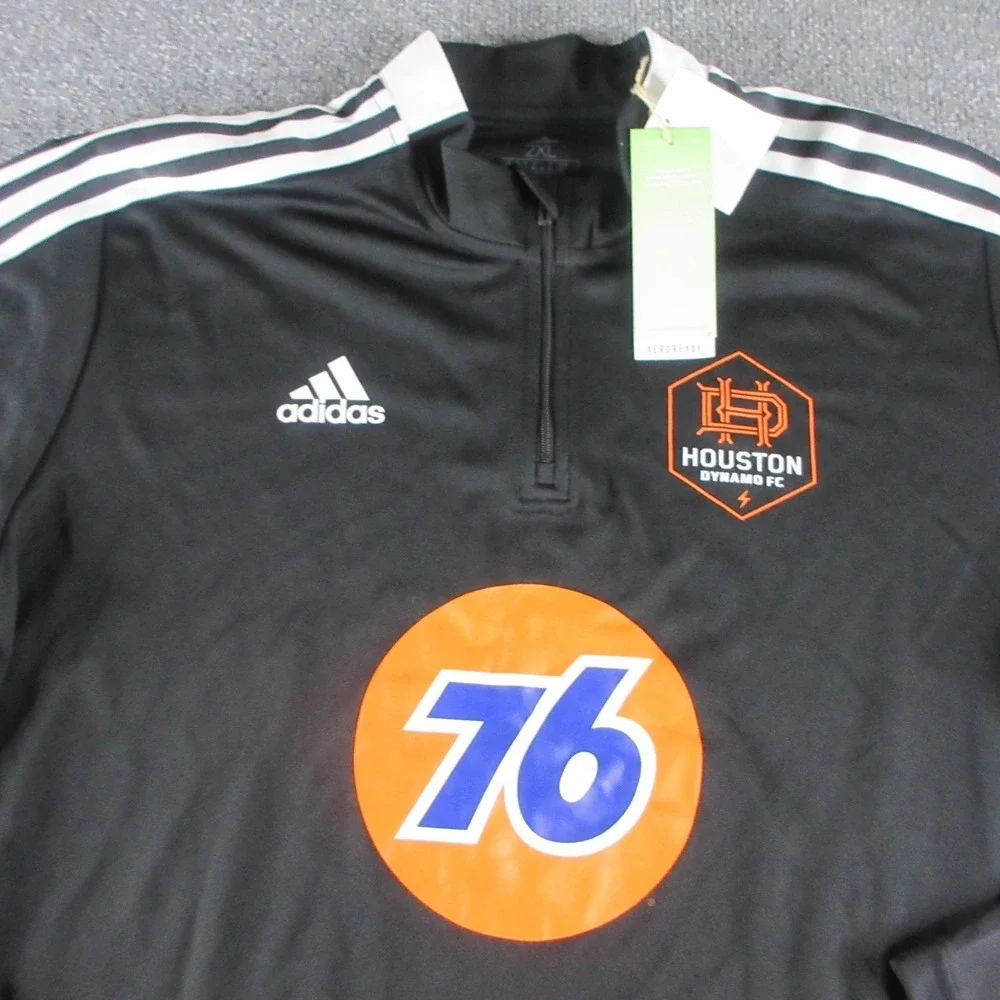 Houston Dynamo Pullover Mens 2XL Black‎ MLS Soccer Adidas Tiro 21 AEROREADY Top